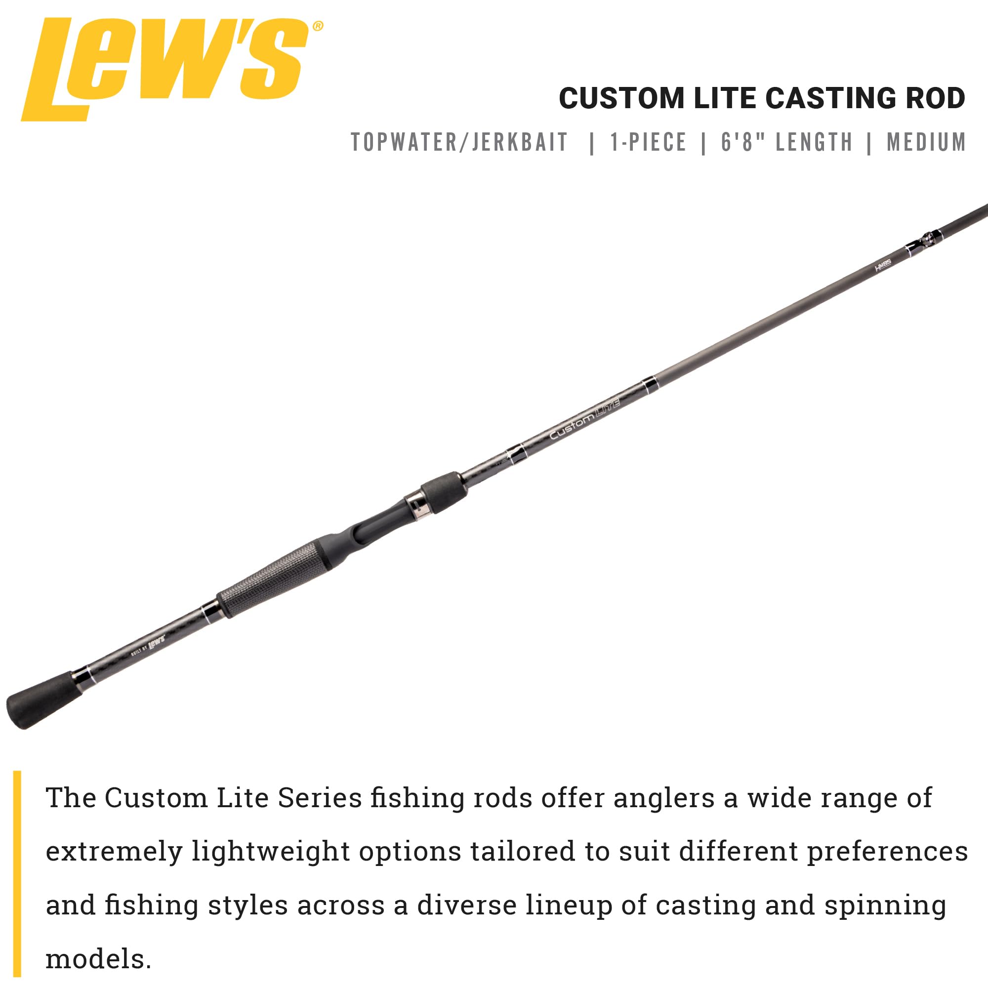 Amazon.com : Lew's Custom Lite Casting Fishing Rod, HM85 Graphite